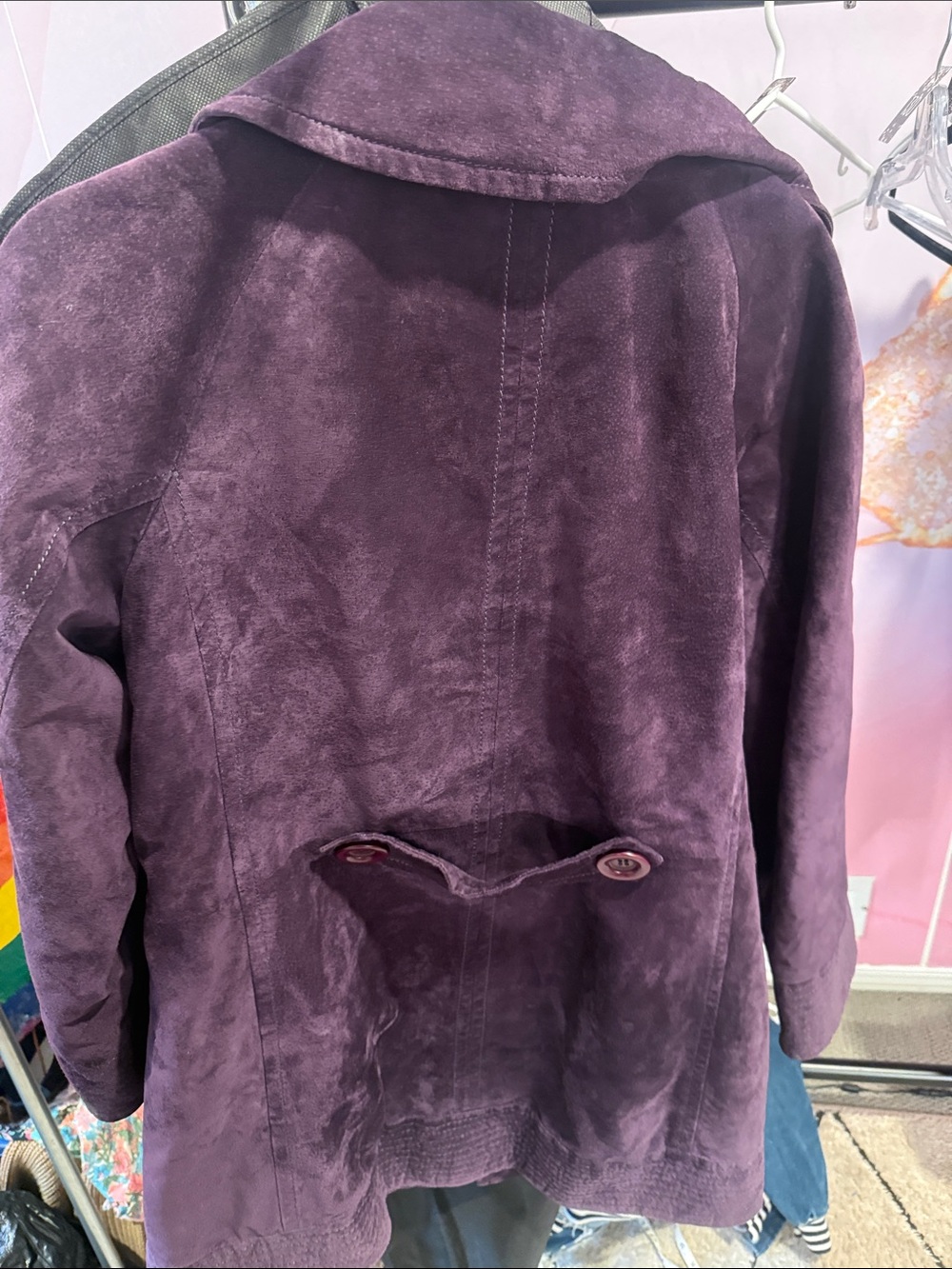 danier leather coat L purple - Picture 3 of 3